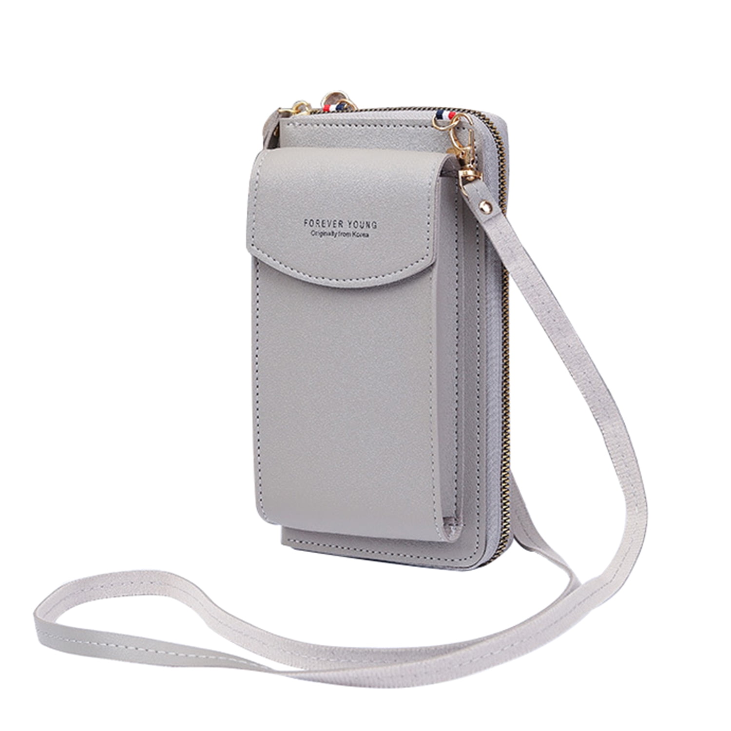 Small Cross Body Bag for Women Crossbody Phone Bag Shoulder Purse Phone  Bags Ladies Handbag Mobile Phone Pouch Cellphone Message Bag Coin Wallet  with Adjustable Detachable Strap, Card Slots(Gray) 