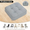 thumbnail image 5 of Chair Cushions Set of 2,Tufted Shredded Memory Foam Chair Pads, Non-Slip Seat Cushions with Removable Cover, 16'' x 16'', 2 Pack,Grey, 5 of 14