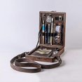 thumbnail image 2 of Writers Messenger Wood Box Artist And Brush Storage With Locking Clasp Vintage Wooden Handmade A5 Briefcase Gift, 2 of 4