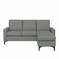 thumbnail image 4 of Hillsdale  Matthew Upholstered Reversible Chaise Sectional - 36H x76W x 57.25D Smoke - Left Facing, 4 of 5