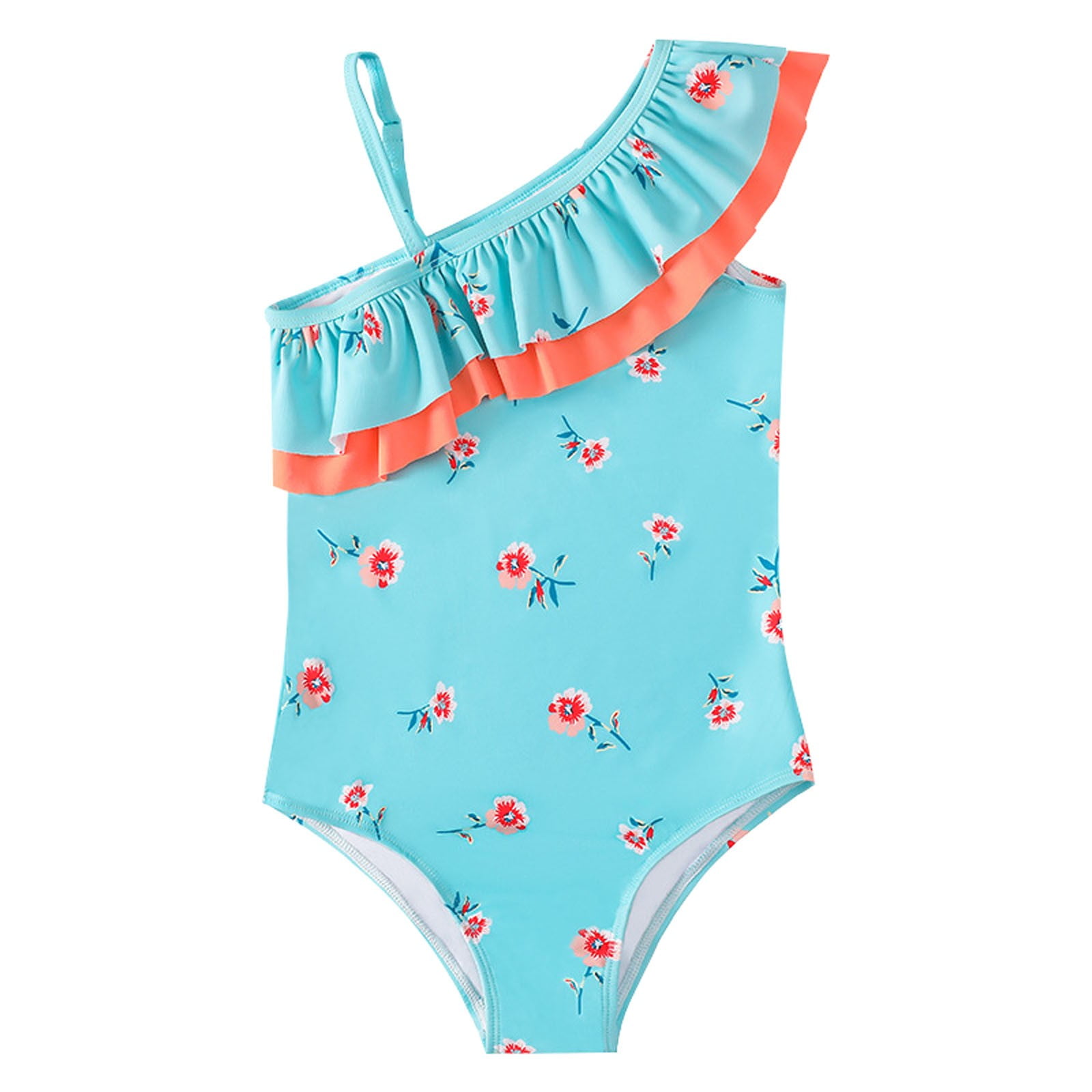 Girls Swimwear Kids Summer Swimsuit Peplum Swimsuit Beach Hot Spring ...