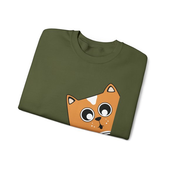 TSmartArt @ Walmart. Peeking Kitty. Adult Women's Sweatshirt. L - 5XL.