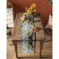 thumbnail image 5 of Spring Floral Table Runner 36 Inches, White Pastoral Flowers Summer Botanical Bed Runner Dresser Scarves Tabletop for Indoor Outdoor Parties/Ceremony/Banquet, 13"x 36", 5 of 8