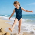 thumbnail image 4 of Shadoumai Girls Swimsuit One Piece Size 6 Ruffle Tankini with Shorts Quick Drying Crossback Floral Print Girls Bathing Suit Swimwear Shorts and Skirt Cutout Adjustable Straps, 4 of 5