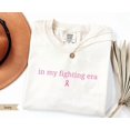 thumbnail image 2 of In My Fighting Era Shirt, Breast Cancer Awareness T-Shirt, Pink Ribbon Inspirational Graphic Unisex Support Tee, 2 of 9