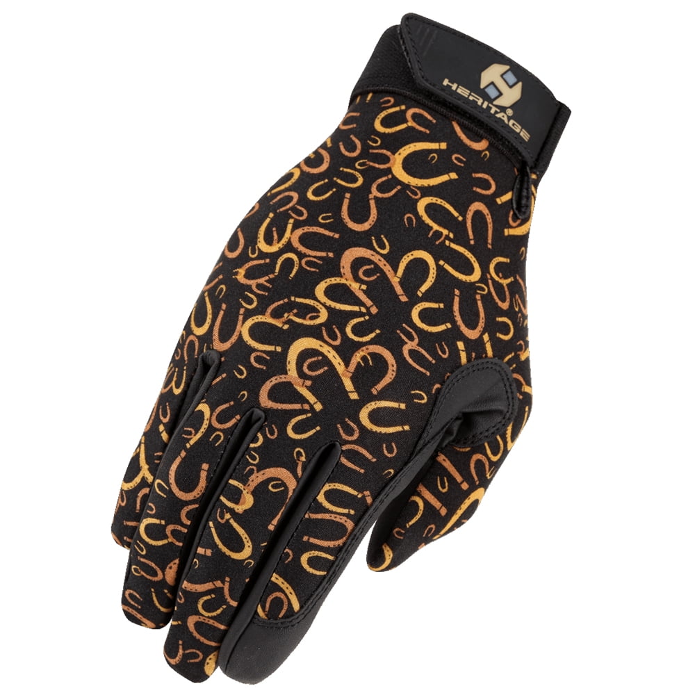 4 Size Heritage Performance Riding Gloves Horse Equestrian Horseshoes