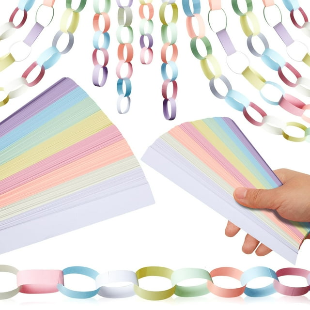 Cadena de papel Lincia para Halloween, 114 pies, con cinta adhesiva, 600 hojas