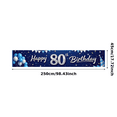 thumbnail image 2 of Blue Themed Happy 80th Birthday Backdrop Banner with Balloon Star Firework Elements Birthday Party Decorations Photography Props Party Supplies Background Decor, 2 of 7