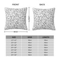 thumbnail image 2 of Yiaed Black White Music Print Pillow Covers Super Soft Decorative Square Throw Pillow Covers Case Cushion Covers for Sofa Couch Bedroom Car Decor（No pillow core）-12"x12", 2 of 7