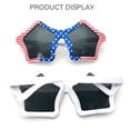 thumbnail image 3 of Gafas de sol con bandera estadounidense a granel, gafas de sol estilo retro para hombres y mujeres, suministros para fiestas del Día de la Independencia, decoración con forma de estrella, 3 of 6