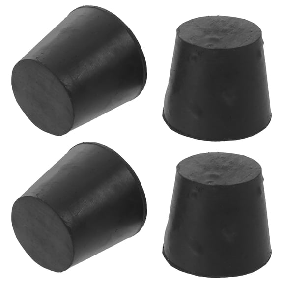 LOLIPPYY 4Pcs Rubber Stopper for Water Table Black Tapered Multipurpose Drain Plug