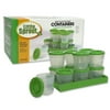 Little Sprout Baby Food Storage Containers with Write What You Want Lids (12 Pk) - 2oz Reusable Leak Proof Plastic Jars & Tray- Freezer, Microwave & Dishwasher Safe- BPA/PVC Free