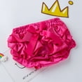 thumbnail image 4 of HNMKIU Toddler Baby Girl Bowknot Ruffle Nappy Underwear Panty Cute Baby Girl Outfits Accessory Hot Pink,L, 4 of 9