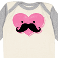 thumbnail image 4 of Inktastic Kawaii Mustache Heart Girls Long Sleeve Baby Bodysuit, 4 of 5