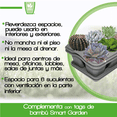 thumbnail image 3 of Kit 2 Charola moderna rectangular para suculentas Smart Garden  Gris, 3 of 6