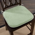 thumbnail image 2 of Lavish Home Memory Foam Chair Cushion with Ties and Nonslip Back (Green), 2 of 2