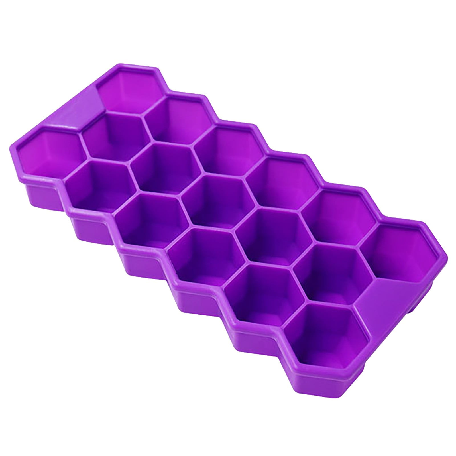 Jikolililili Ice Cube Trays for Freezer, 17 Hexagon Shape Stackable Ice