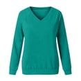 thumbnail image 5 of RongHuan Sweatshirt for Women Raglan Long Sleeve V Neck Pullover Sweat Shirts Ladies Fall Lightweight Casual Going Out Tops, 5 of 7