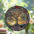thumbnail image 2 of Tree of Life Suncatcher Stained Glass Window Hanging - Handmade Sun Catchers Indoor Window Catcher Suncatchers for Windows Hanging - Wall Art Home Garden Decor Panel - Birthday, 2 of 6
