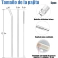 thumbnail image 4 of Paquete de Pajitas de Vidrio, Tapas de Silicona para Popote, Cepillos de Limpieza Reutilizables, 4 of 4