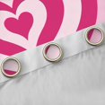 thumbnail image 4 of Manfei Romantic Love Heart Black Out Curtains, Pink Stripes Abstract Curtains Pack of 2 (42x63 Each), Kawaii Cute Cartoon Bedroom Curtains, Curtains and Drapes Decor, 4 of 6