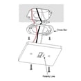 thumbnail image 3 of WAC Lighting H Track Square Aluminum Monopoint Canopy in White, 3 of 3
