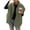 36# Army Green, variant on Womens Fuzzy Fleece Vest Oversized Casual Warm Sherpa Vests Jacket Sleeveless Button down Outerwear with Pockets Solid Color Striped Leopard Print Loose Fit Fall Winter Coats Black 2XL