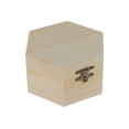 thumbnail image 4 of Unpainted Plain Hexagonal Wooden Jewelry Box Trinket Chest, 4 of 8