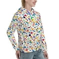 thumbnail image 6 of Salouo Colorful Spots Pattern Hoodie Sweatshirts for Women, Autumn Pullover Hoodie Workout Sweat Women's Long Sleeve Preppy Sweatshirts-X-Large, 6 of 7