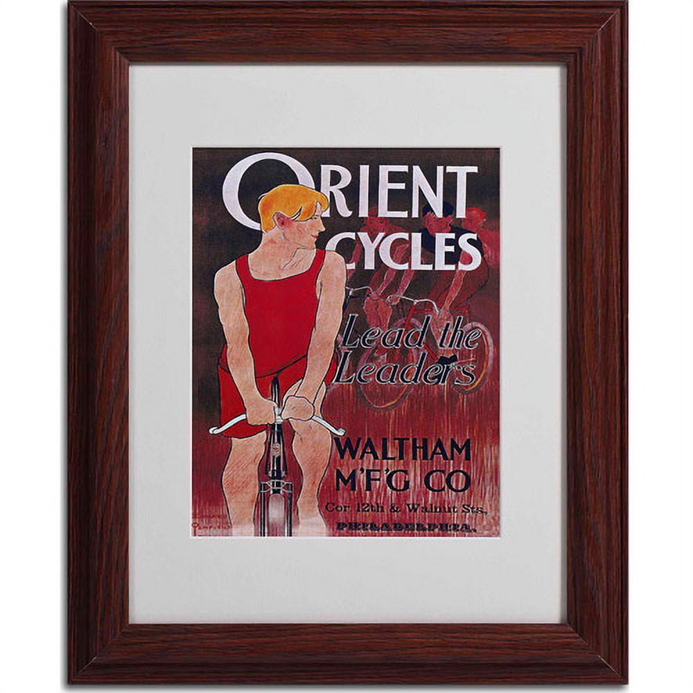 Trademark Fine Art "Bike 42" Matted Framed Art by Vintage Apple Collection, Wood Frame
