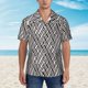 thumbnail image 2 of Fotbe Black White Stripes Camisa Hawaiana para Hombre Unisex – Camisa Casual de Verano con Botones de Manga Corta de Algodón y Lino,Medium, 2 of 7