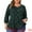 Green, variant on DARING DIVA Women's Plus 3/4 Sleeve V Neck Tunic with Decorative Buttons 1X Green