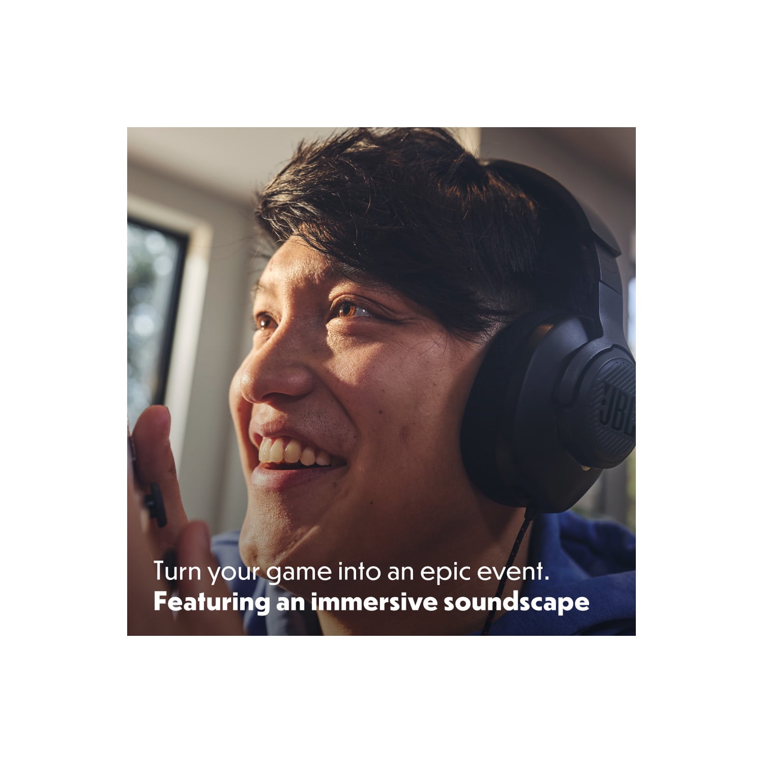 JBL Quantum 100M2 - Wired over-ear gaming headset with detachable mic and mute option - Black