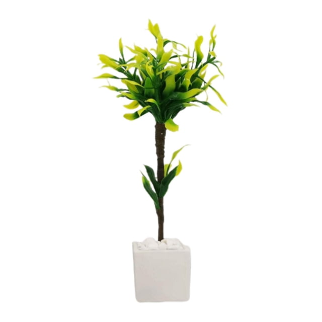 1 Uds. 1:12, casa de , maceta de flores en miniatura, adorno de jardín de hadas en miniatura, Mini accesorios para casa de para casa de Maceta Blanca Soledad plantas en miniatura