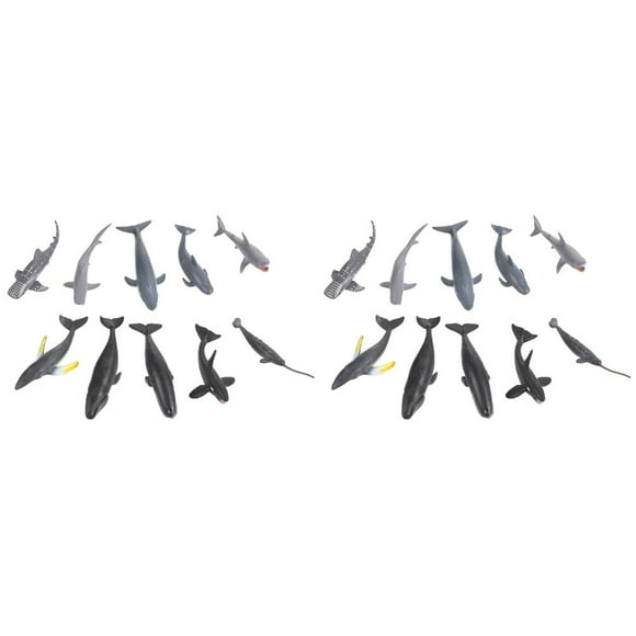 48 pcs Simulated Sea Animal Model Marine Animal Toys Mini Sea Creature Toy