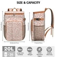 thumbnail image 4 of Bloom Print Insulated Cooler Backpack - 20L High Capacity, Keeps Contents Cold/Hot for 20 Hours, 4 of 5