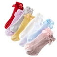 thumbnail image 4 of Douhoow 0-2Y Infant Girl Summer Socks Baby Solid Color Breathable Knee High Socks, 4 of 4