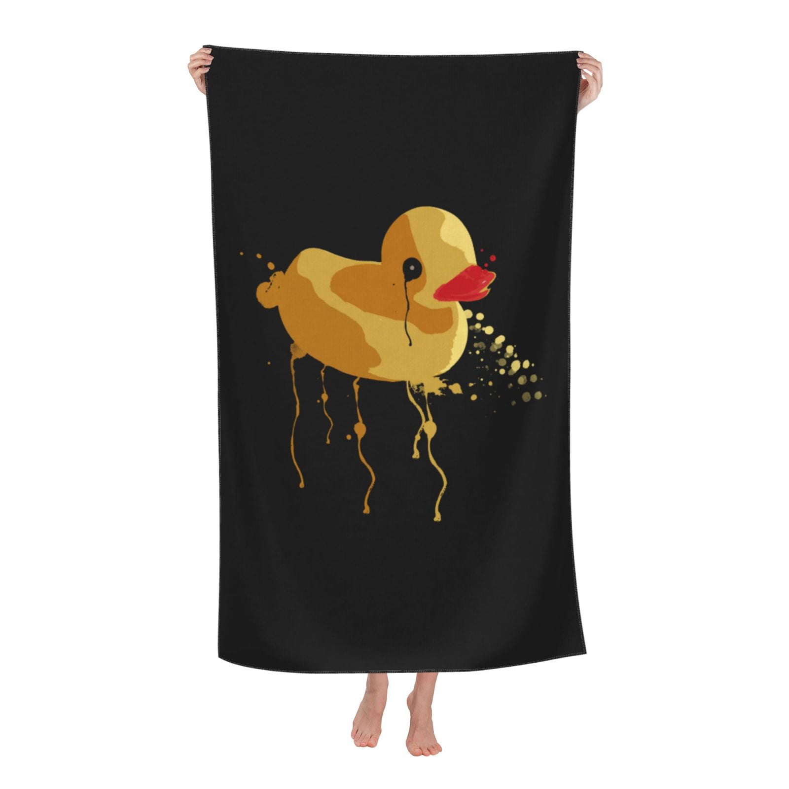 Rubber Ducky Beach Towel 32x52inch QuickDry, Bath Towels for Kids and