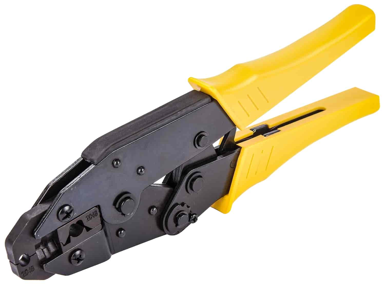 JEGS 80570 Spark Plug Wire Crimping Tool Ratcheting Action Steel Frame w/Yellow