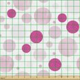 thumbnail image 2 of Ambesonne Abstract Fabric by the Yard Upholstery, Pastel Geometric Ovals, 1 Yard, Magenta Pale Pink, 2 of 5