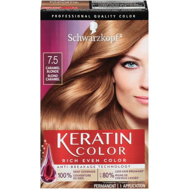 Schwarzkopf Keratin Color Permanent Hair Color Cream,  Caramel Blonde -  