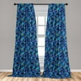 thumbnail image 5 of Ambesonne Blue Curtains, Play Cards Theme Design, Pair of 28"x63", Fern Green Purple, 5 of 5