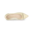 thumbnail image 4 of Unique Bargains Women's Mesh Pointed Toe Slip-On Ballet Flats Beige 9, 4 of 7