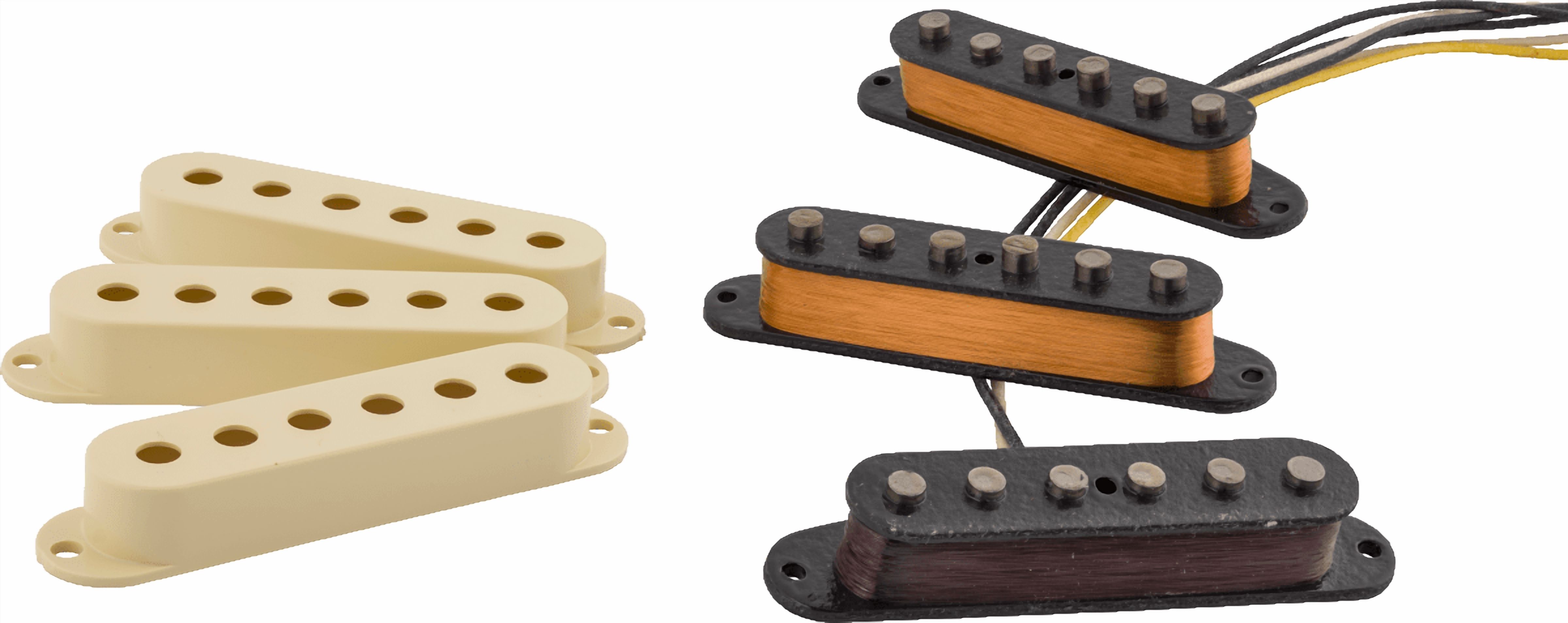 Fender Custom Shop Ancho Poblano Stratocaster Single Coil Pickup Set, Parchment