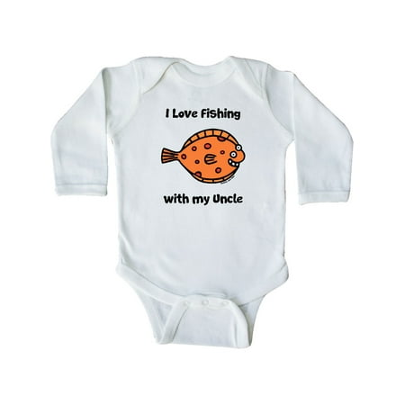 

Inktastic Fishing with my Uncle Gift Baby Boy or Baby Girl Long Sleeve Bodysuit