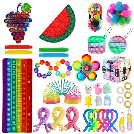 Multitrust Christmas Gifts Sensory Fidget Toys Set 38 Pcs Novelty Anti-Anxiety Hand Toys