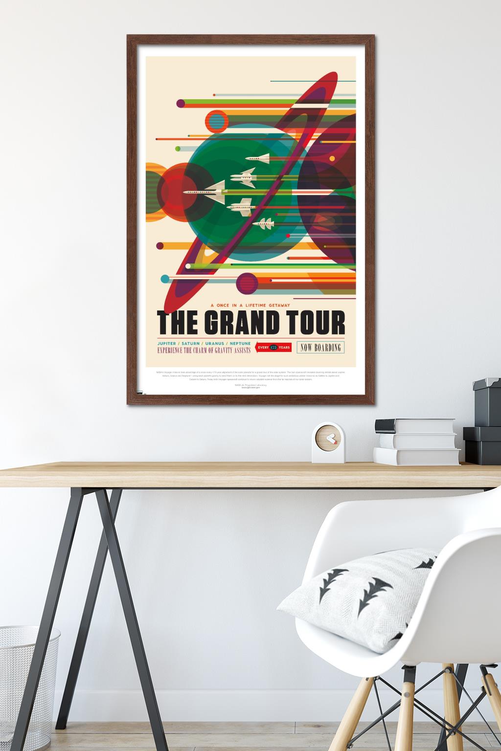 NASA - The Grand Tour Wall Poster, 22.375" x 34" Framed