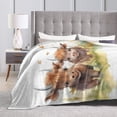 thumbnail image 5 of XMXY Fleece Throw Blanket for Couch, Cute Cartoon Yak Buffalo Lightweight Plush Fuzzy Cozy Soft Bed Blankets and Throws for Sofa, 50"x40" inches, 5 of 8