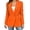 Orange, variant on Nmnitkp Women Suit Jacket Solid Double Breasted Blazer Notched Lapel Built-In Padded Shoulder Long Sleeve Suit Jacket Gold Decor Buttons Flap Pockets Office Business Interview Casual Wear