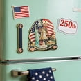 thumbnail image 2 of BSJJY 250th Independence Day USA Metal Fridge Magnet, US Bicentennial Commemorative Souvenir Patriotic Strong Magnetic Sticker for Kitchen Refrigerator Decor, 2 of 7